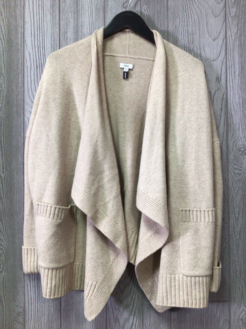 Vince Wool-Cashmere Drape Cardigan Size Small